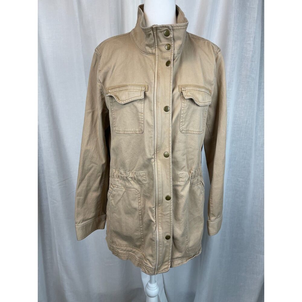Talbots Khaki Utility Jacket – M/L (12US) utility, safari, work wear cargo